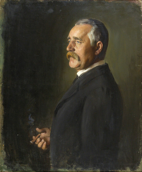Rahvakooliõpetaja J. Kulliku portree, 1900, Paul Raud