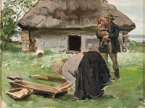 Pesuloputamine. Etüüd, 1896, Paul Raud