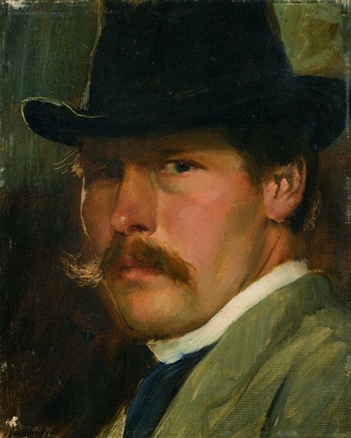 Self-Portrait with a Hat, 1900, Paul Raud