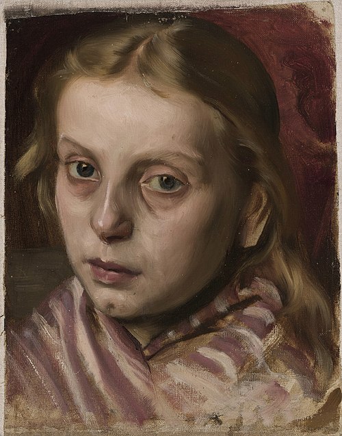 Tütarlapse pea, 1892, Paul Raud