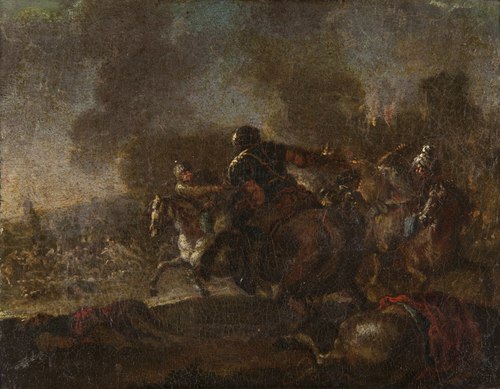 North African Battle Scene, 1700, Jacques Courtois