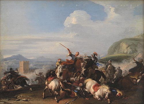 Battle Scene with Turkish Cavalry, 1655, Jacques Courtois