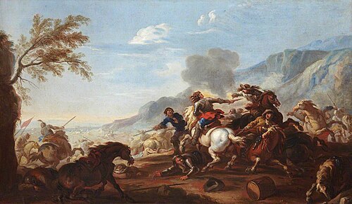 A Battle Scene, 1650, Jacques Courtois