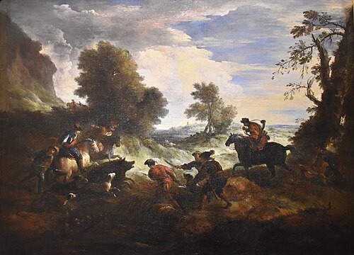 La Chasse au sanglier, 1700, Joseph Parrocel