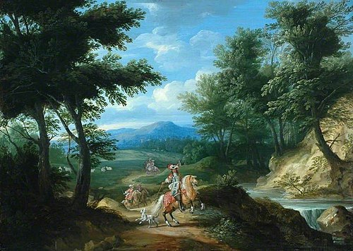 Landscape with Horsemen, 1700, Joseph Parrocel