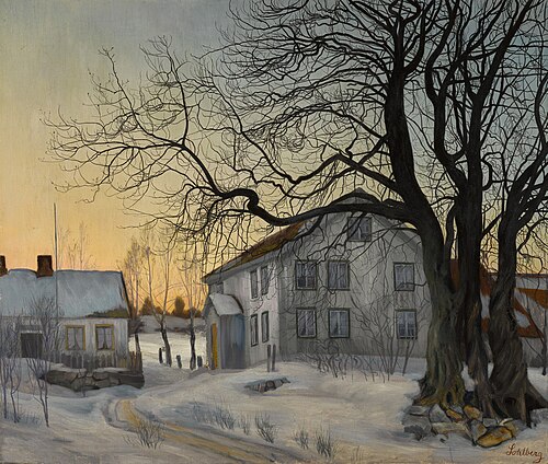 Winter evening, 1909, Harald Sohlberg