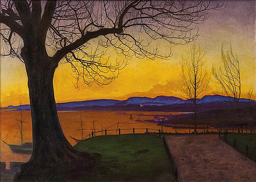Spring Evening, Akershus Fortress, 1913, Harald Sohlberg