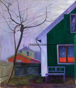 Grønt hus, Enerhaugen, 1913, Harald Sohlberg