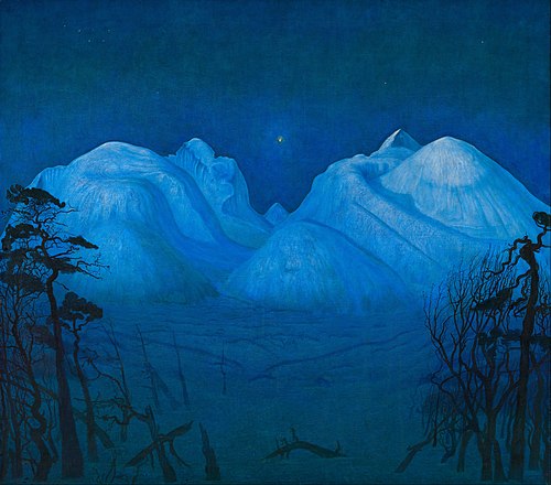 Winter Night in the Mountains, 1914, Harald Sohlberg