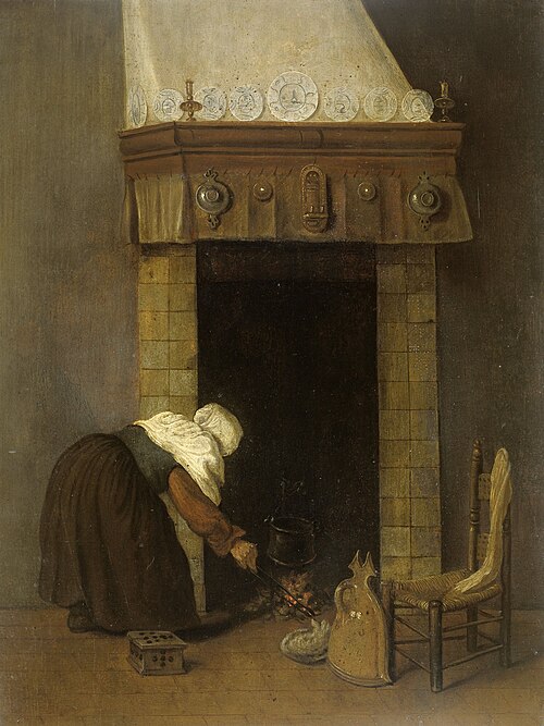 Femme au foyer, 1658, Jacobus Vrel