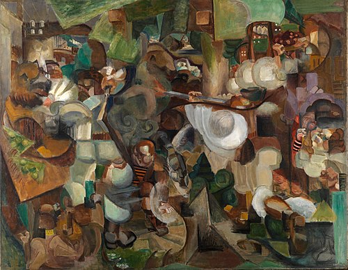 Les Montagnards attaqués par des ours, 1910, Henri Le Fauconnier