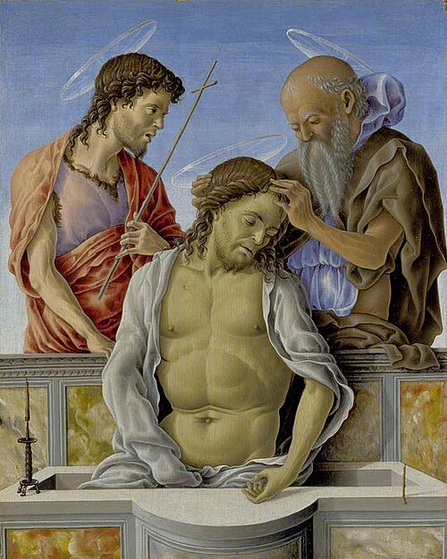 The Dead Christ supported by Saints, 1465, Marco Zoppo