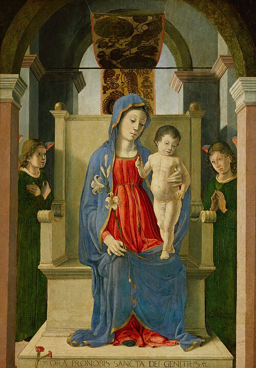 Virgin Mary with lily flowers, , Marco Zoppo