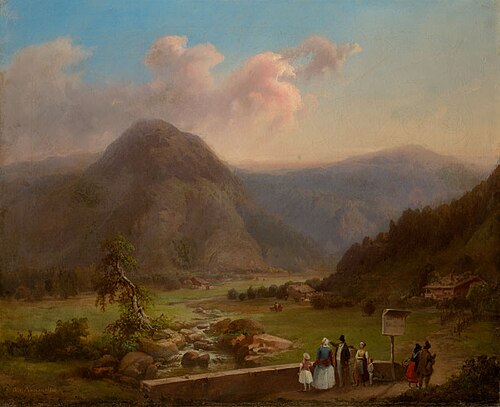 Mountain Valley near Zillertal, 1853, Josef Navrátil