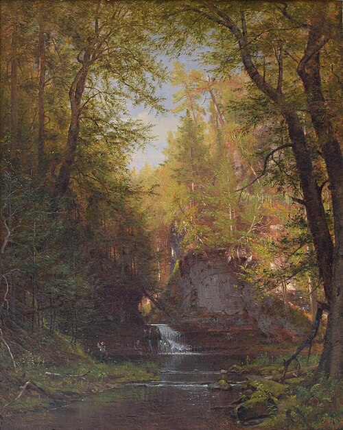Trout Fishing in the Catskills, 1869, Worthington Whittredge