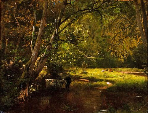 Sunlight by the Brook, 1870, Worthington Whittredge