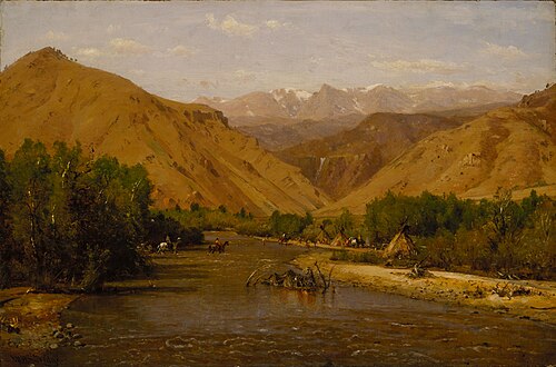 Indian Encampment, 1870, Worthington Whittredge