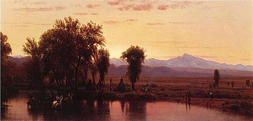 Indians Crossing the Platte River, 1867, Worthington Whittredge