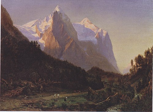 The Wetterhorn, 1858, Worthington Whittredge
