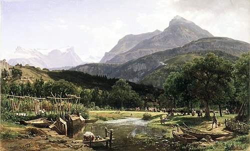 View Near Brunnen on Lake Lucerne, 1857, Worthington Whittredge