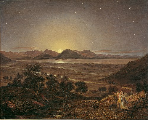 Marathon bei Mondbeleuchtung, 1829, Karl Joseph Aloys Agricola
