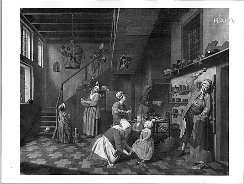Shoemakers-shop, 1759, Peter Jacob Horemans
