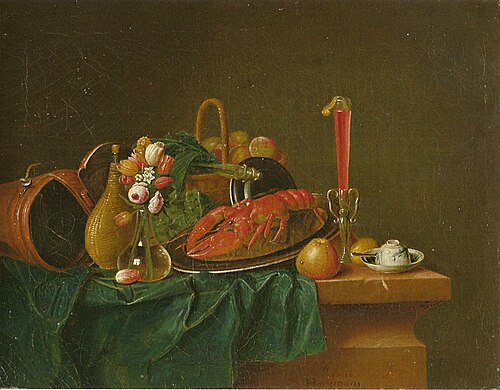 Stillleben mit Hummer, 1765, Peter Jacob Horemans