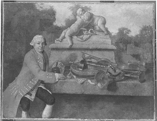 Musikstillleben mit männlicher Figur, 1765, Peter Jacob Horemans
