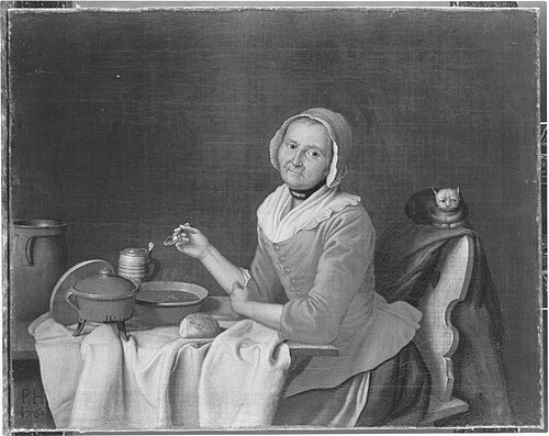 Die Suppenesserin, 1764, Peter Jacob Horemans