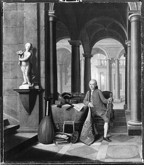 Hofmusikus mit Violine (Johann Georg Holzbogen), 1774, Peter Jacob Horemans