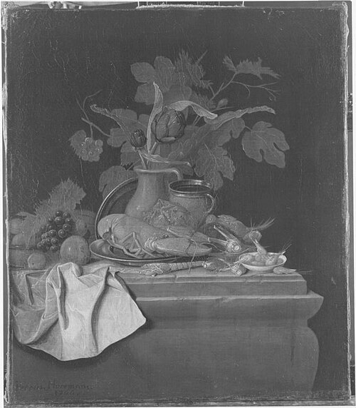 Stillleben mit Hummer, 1766, Peter Jacob Horemans