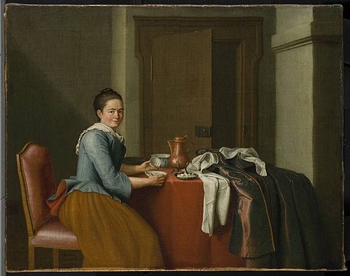 Stillleben mit weiblicher Figur, 1770, Peter Jacob Horemans
