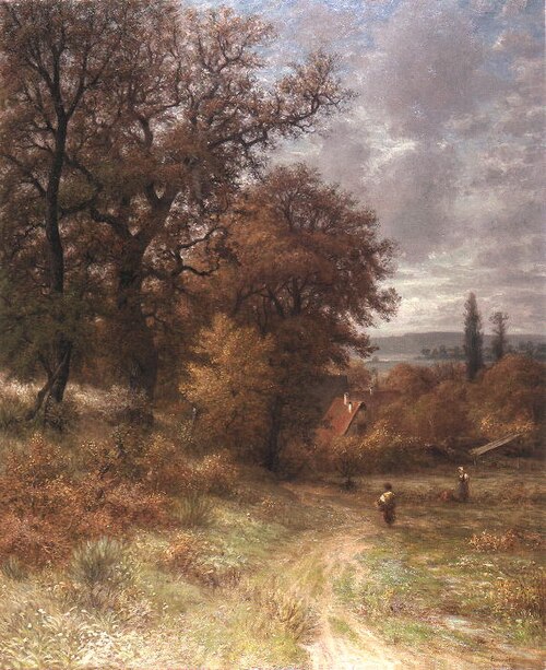 Dorf am Walde, 1870, Peter Burnitz