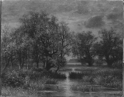 Landschaft mit Gewässer, 1865, Peter Burnitz