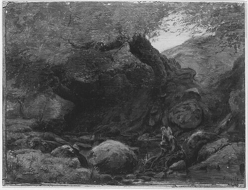 Waldlandschaft (bei Barbizon), 1865, Peter Burnitz