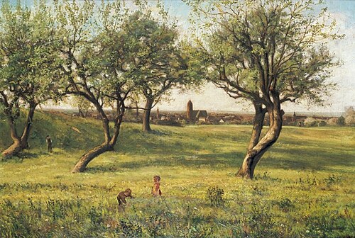 Landschaft mit Blick auf Frankfurt am Main, 1867, Peter Burnitz