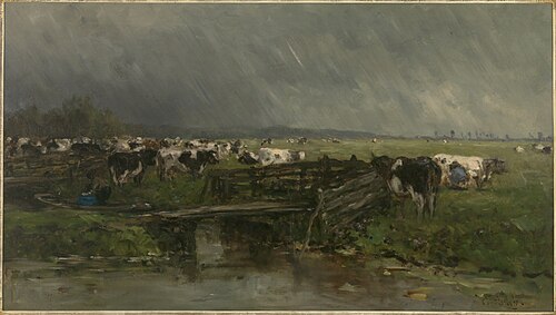 Stortbui nabij Gouda., 1887, Willem Roelofs