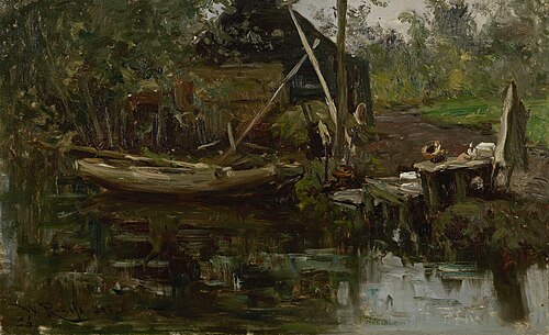 By the farm, Noorden, 1880, Willem Roelofs