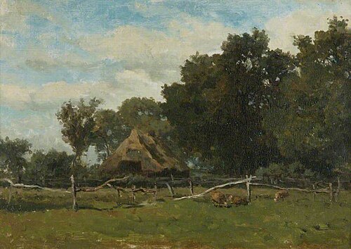 Ferme sous les arbres, , Willem Roelofs