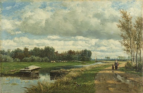 Landscape in the Environs of The Hague, 1870, Willem Roelofs