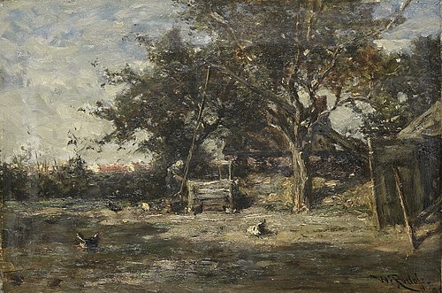 Boerenerf bij Noorden, 1883, Willem Roelofs