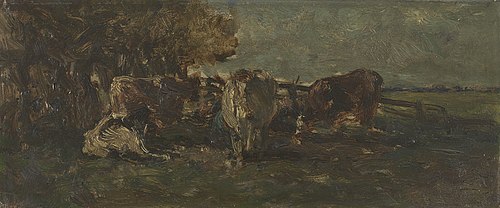 De melkbocht, 1850, Willem Roelofs