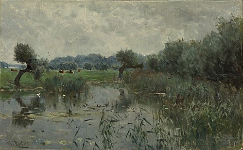 Water Meadows on the River IJssel, 1850, Willem Roelofs