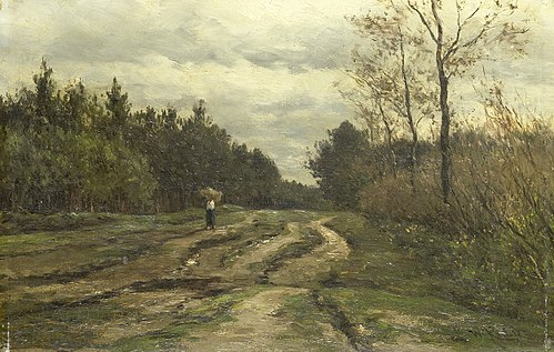 Country Road near Laren, (Province of North Holland), 1850, Willem Roelofs