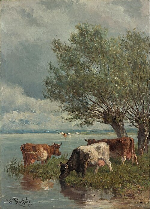 Cows near Water, 1882, Willem Roelofs