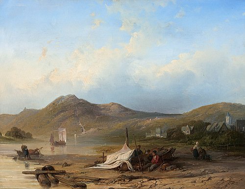 View of the Rhine in Germany, 1842, Willem Roelofs