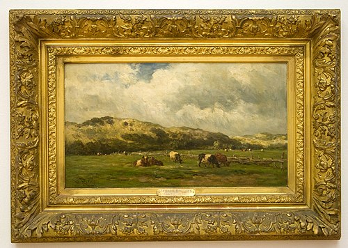 Paysage de dunes avec des vaches près de Bloemendaal, 1867, Willem Roelofs