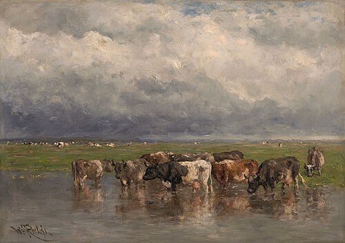 Cattle in the Polder, 1867, Willem Roelofs