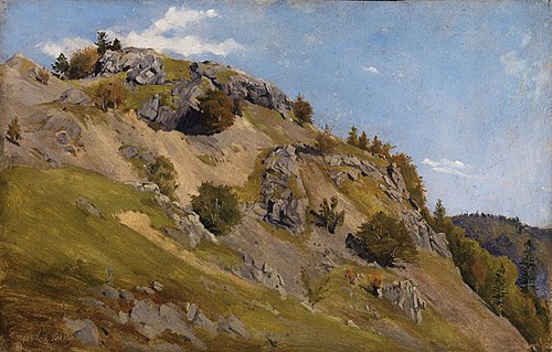 Das Präger Loch bei Bernau, 1860, Eugen Bracht