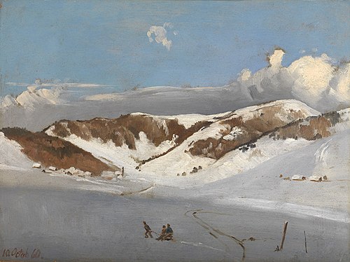 Das Herzogenhorn im Neuschnee, 1860, Eugen Bracht